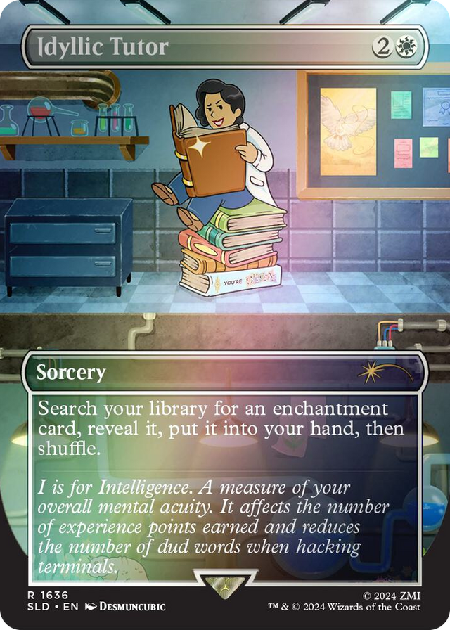 1636 Idyllic Tutor (1636) (Rainbow Foil) R Secret Lair Drop Series
