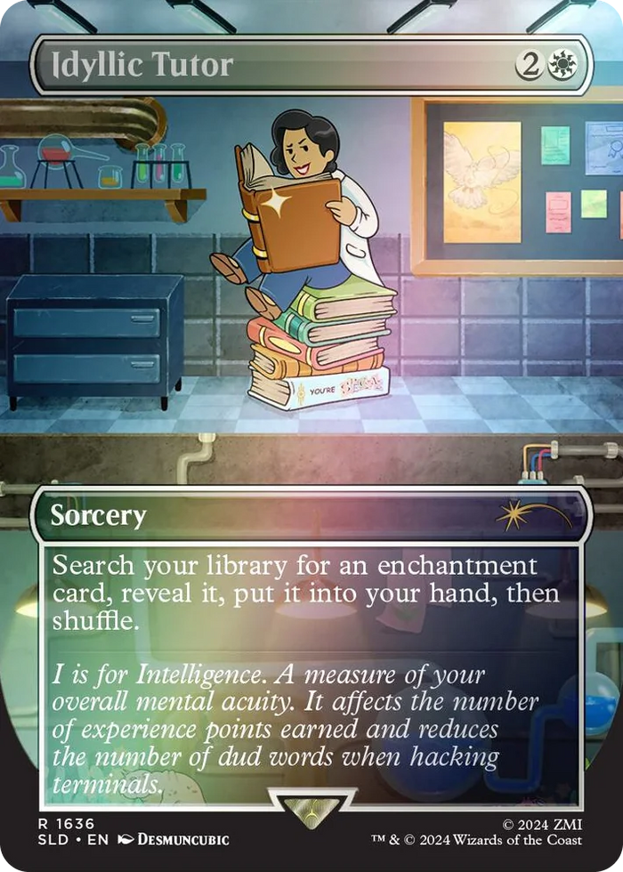 1636 Idyllic Tutor (1636) (Rainbow Foil) R Secret Lair Drop Series