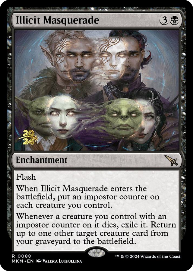 0088 Illicit Masquerade R Prerelease Cards