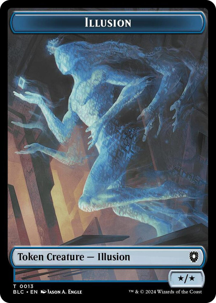0013 Illusion // Goblin Double-Sided Token T Commander: Bloomburrow