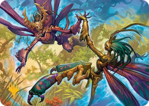 0008 Illusion Spinners Art Card (Gold-Stamped Planeswalker Symbol) S Art Series: Lorwyn Eclipsed