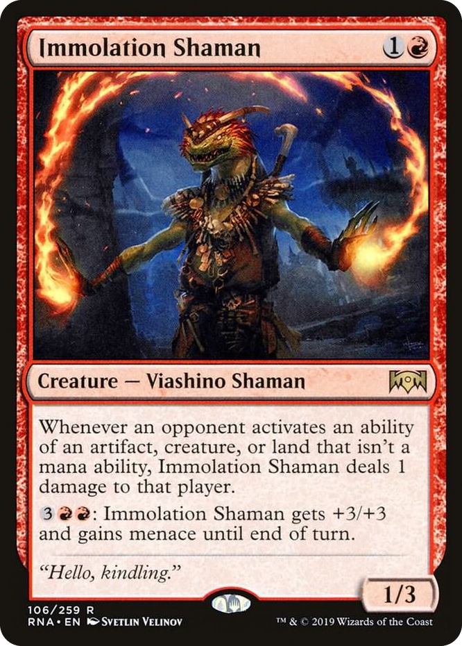 0106 Immolation Shaman R Ravnica Allegiance