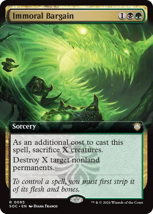 0095 Immoral Bargain (Extended Art) R Commander: Secrets of Strixhaven