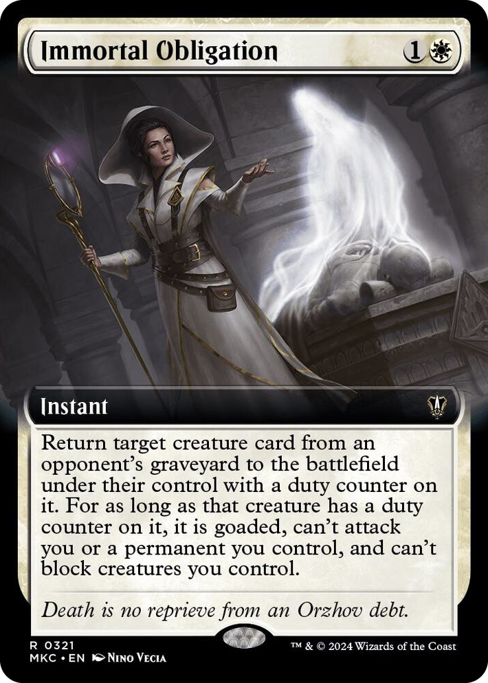 0321 Immortal Obligation (Extended Art) R Commander: Murders at Karlov Manor