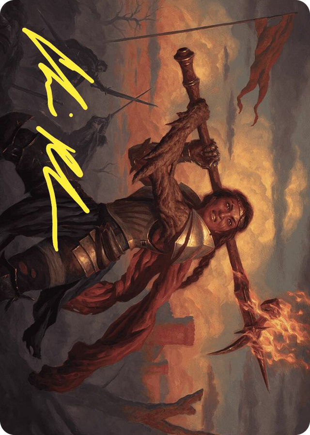 0018 Imodane, the Pyrohammer Art Card (Gold-Stamped Signature) S Art Series: Wilds of Eldraine
