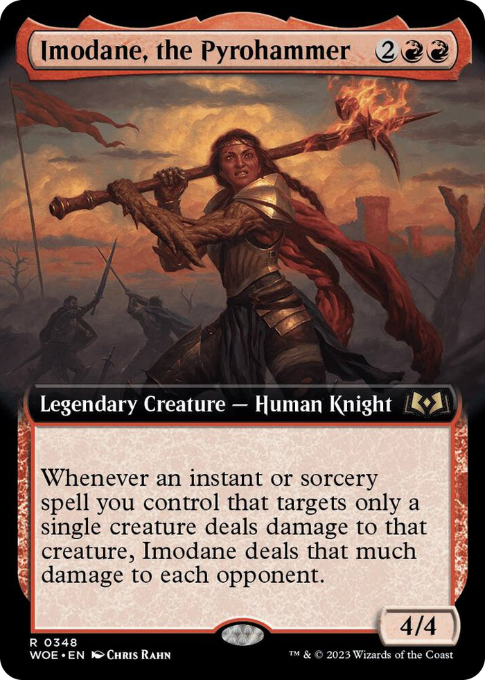 Imodane, the Pyrohammer (Extended Art) #348 R - Wilds of Eldraine Pokemon card