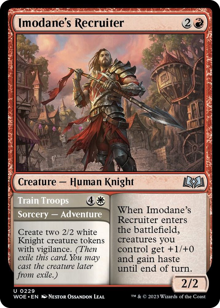 Imodane's Recruiter #229 U - Wilds of Eldraine Pokemon card