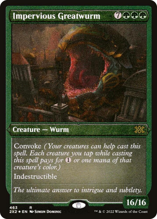 0463 Impervious Greatwurm (Foil Etched) R Double Masters 2022