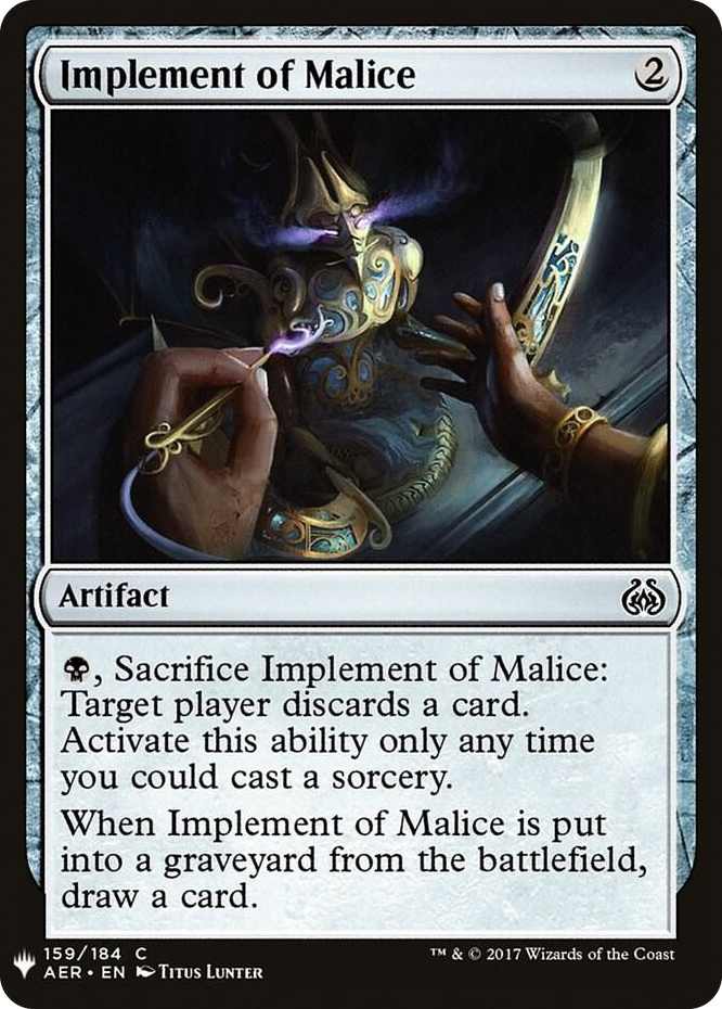 Implement of Malice #159 C - The List Reprints Pokemon card