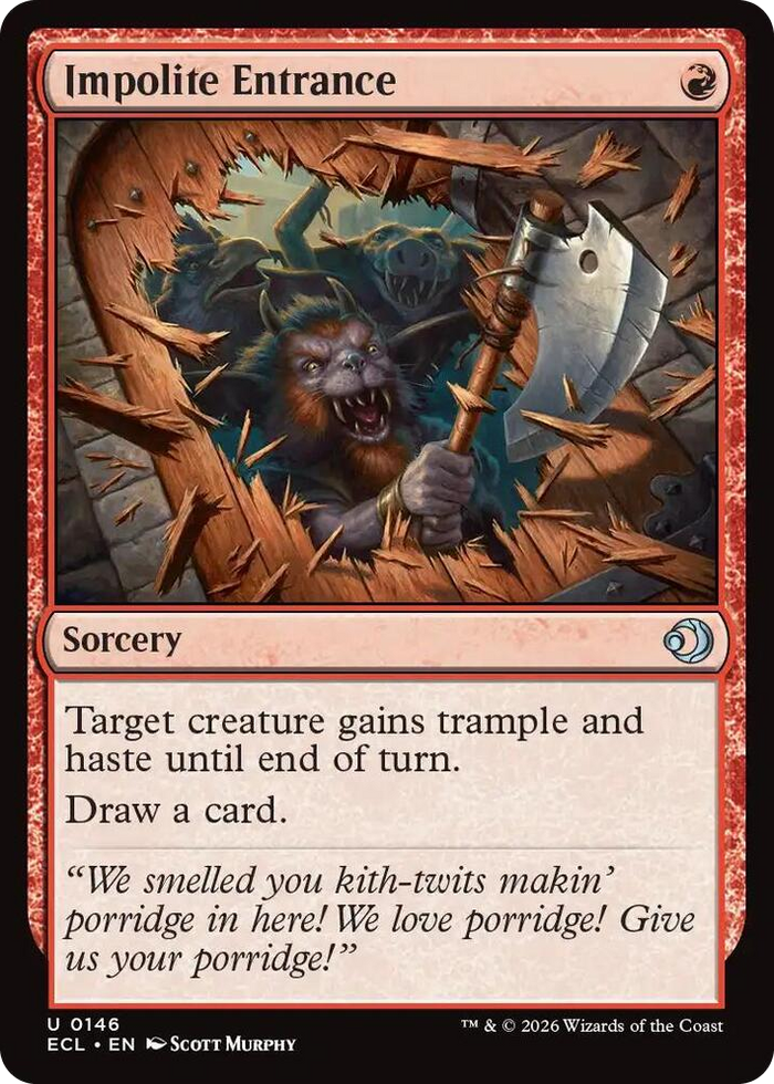 Impolite Entrance #146 U - Lorwyn Eclipsed Pokemon card
