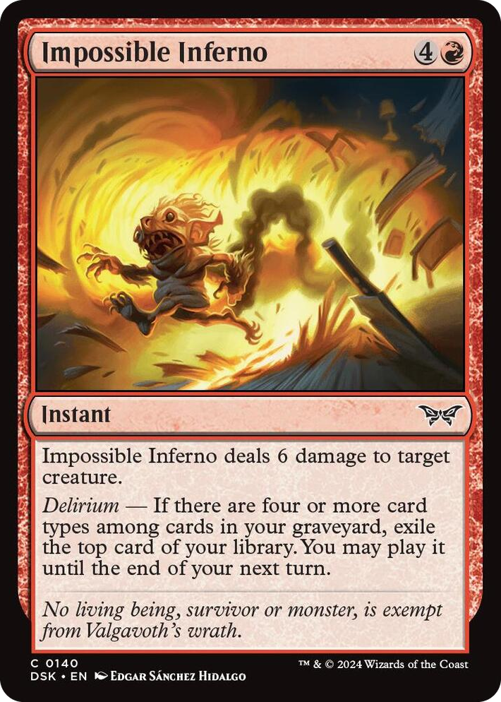 0140 Impossible Inferno C Duskmourn: House of Horror