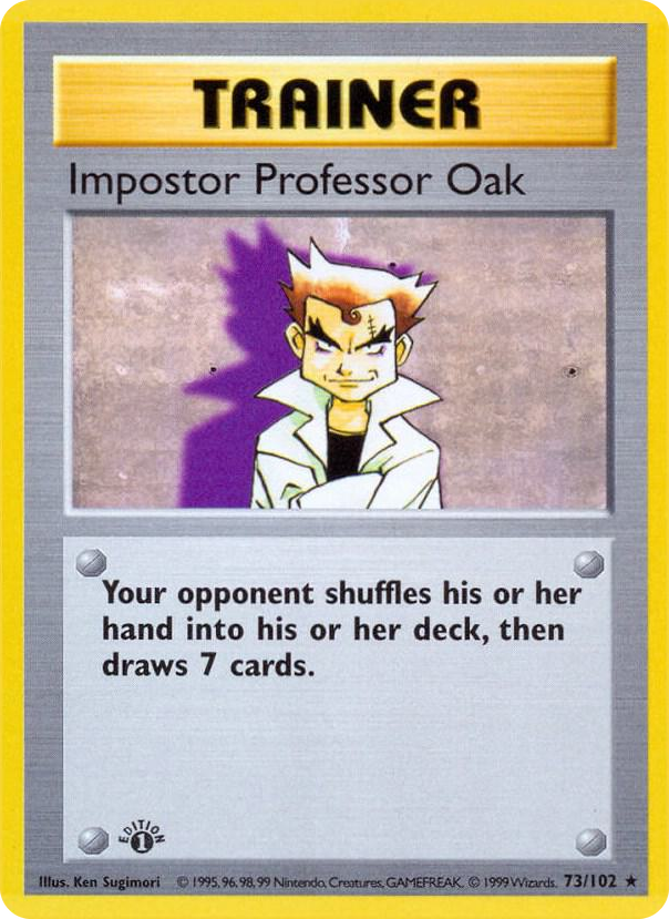 0073 Impostor Professor Oak Rare Base Set (Shadowless)