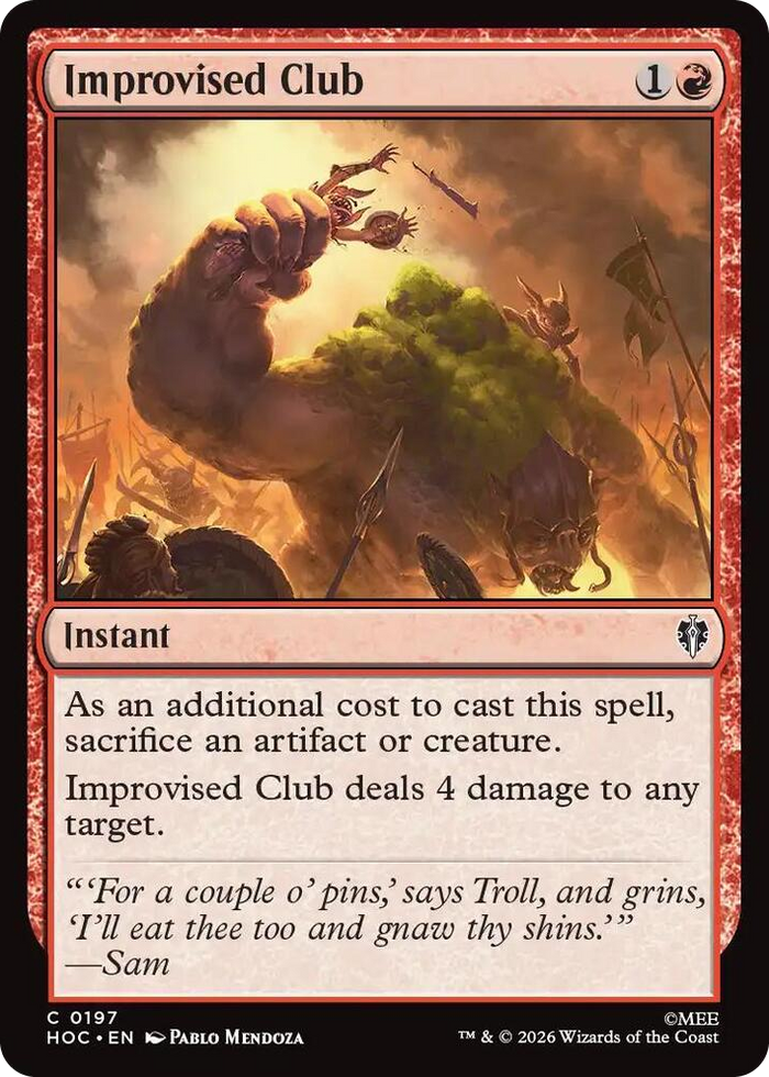 Improvised Club #197 C - The Hobbit: Eternal-Legal Pokemon card