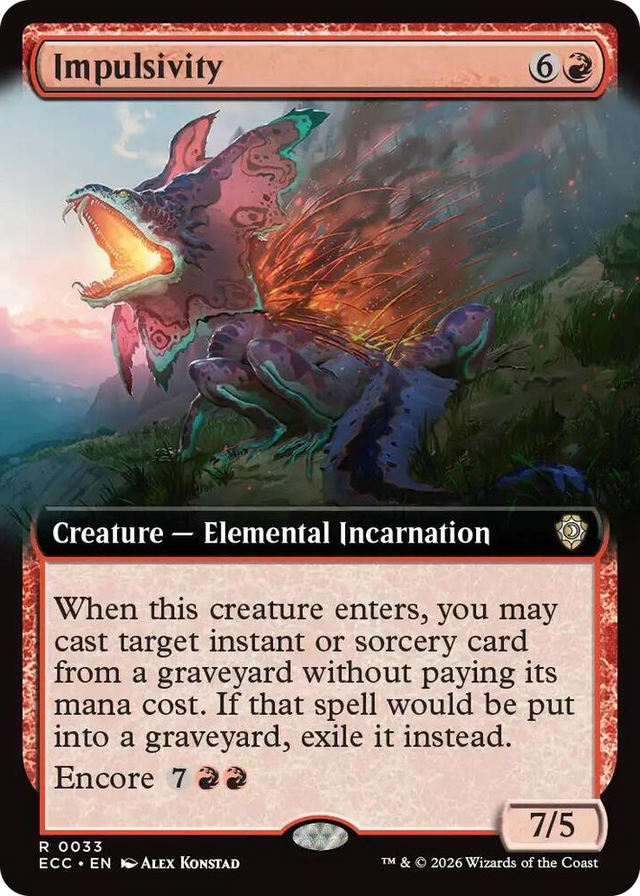 0033 Impulsivity (Extended Art) R Commander: Lorwyn Eclipsed
