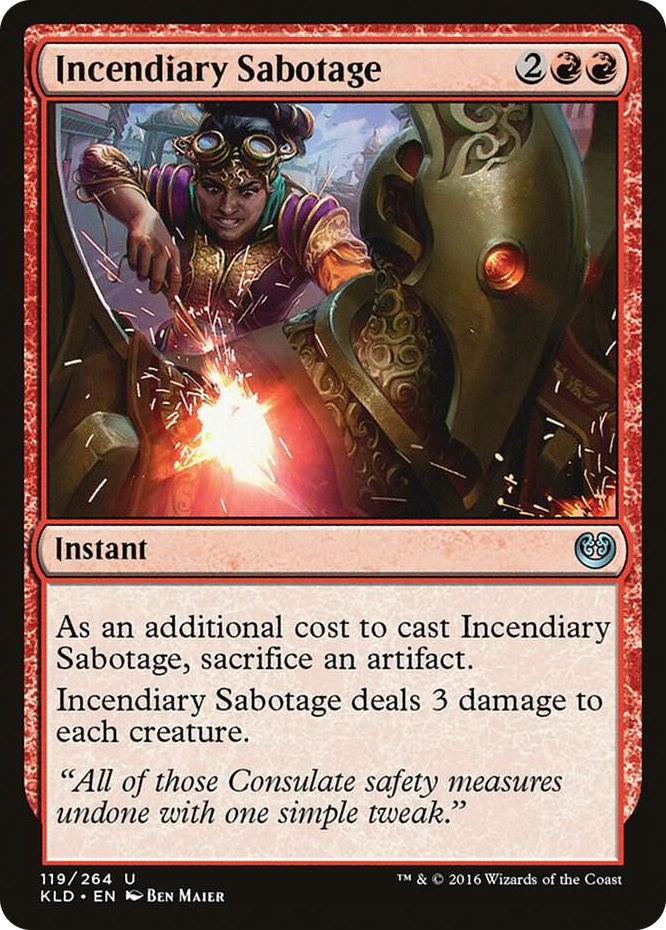 Incendiary Sabotage #119 U - Kaladesh Pokemon card