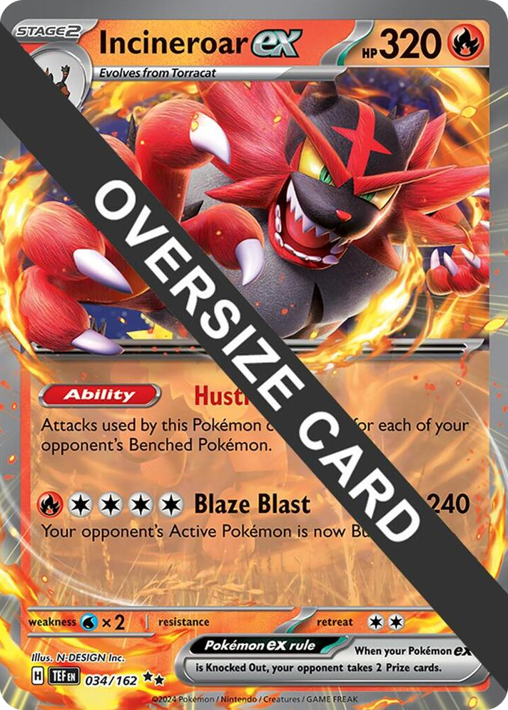 0034 Incineroar ex Double Rare Jumbo Cards