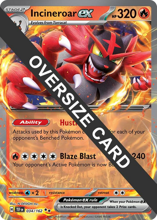 0034 Incineroar ex Double Rare Jumbo Cards