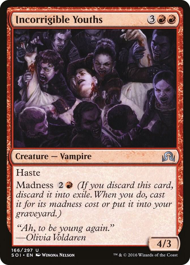 Incorrigible Youths #166 U - Shadows over Innistrad Pokemon card