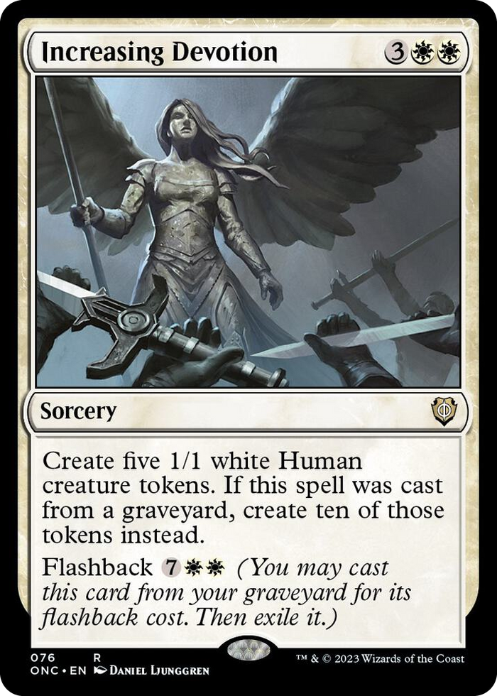Increasing Devotion #76 R - Commander: Phyrexia: All Will Be One Pokemon card