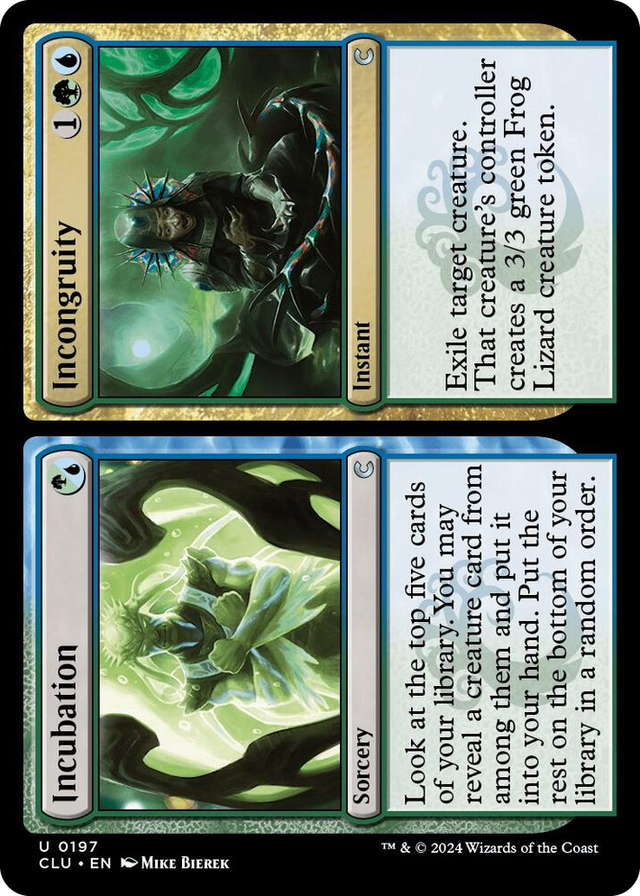 0197 Incubation // Incongruity U Ravnica: Clue Edition