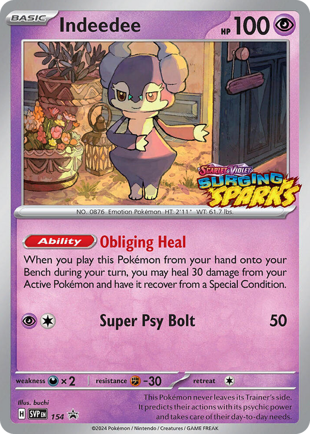 0154 Indeedee - 154 Promo Scarlet & Violet Promo Cards