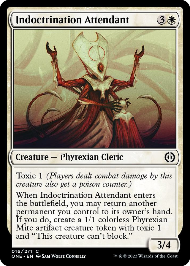 0016 Indoctrination Attendant C Phyrexia: All Will Be One