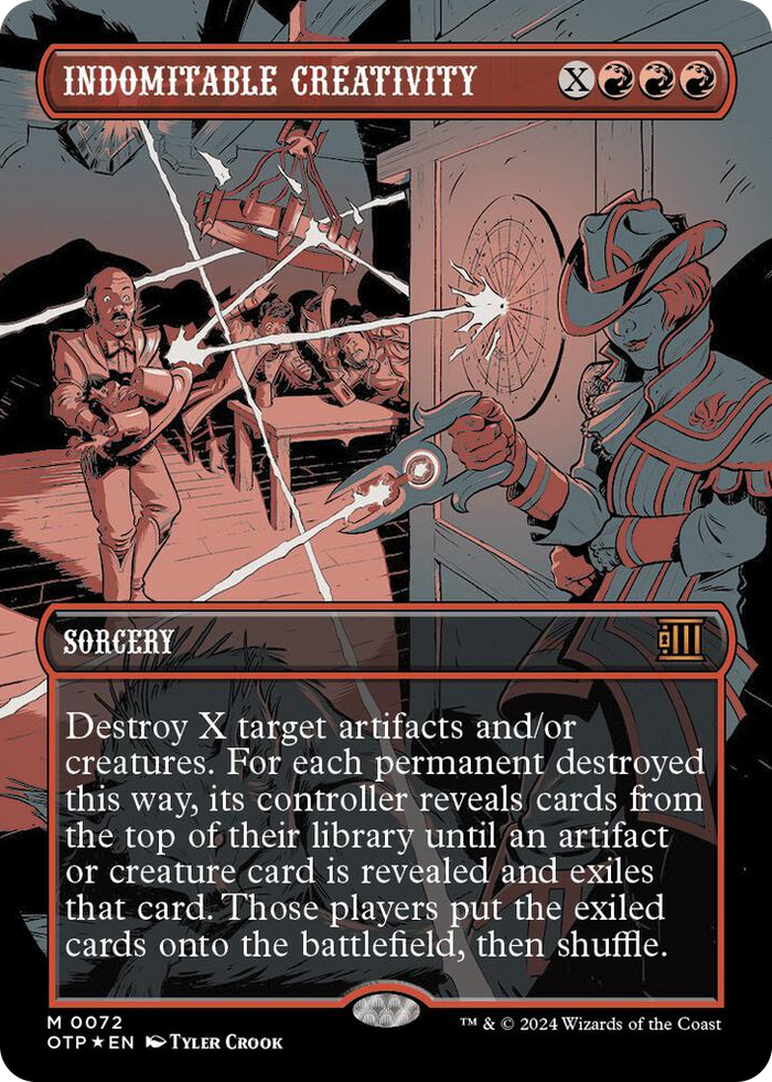 Indomitable Creativity (Textured Foil) #72 M - Outlaws of Thunder Junction: Breaking News Pokemon card