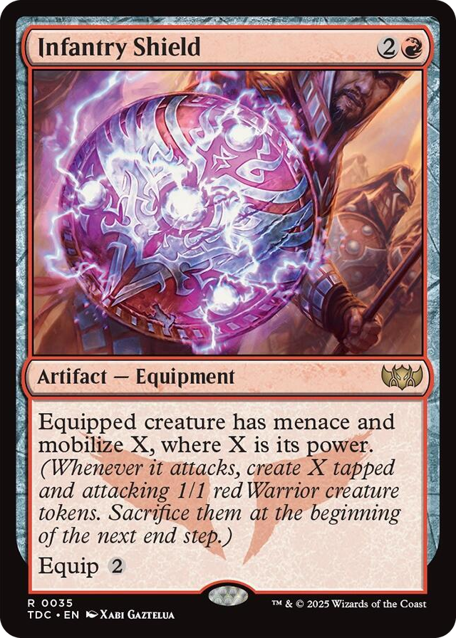 Infantry Shield #35 R - Commander: Tarkir: Dragonstorm Pokemon card