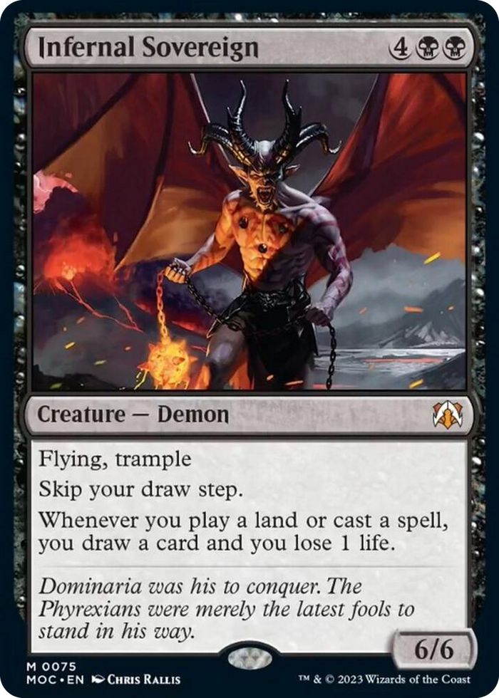 Infernal Sovereign #75 M - Commander: March of the Machine Pokemon card