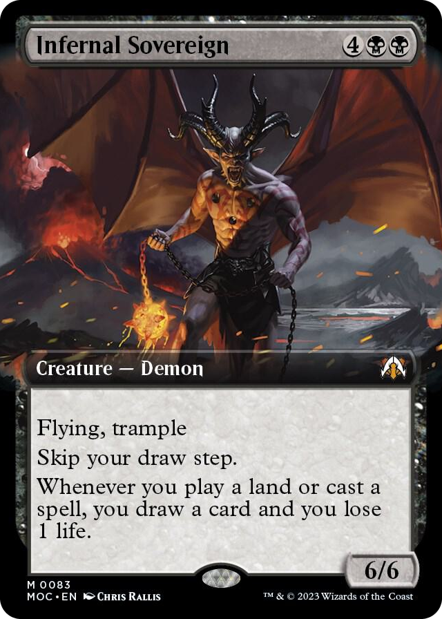 Infernal Sovereign (Extended Art) #83 M - Commander: March of the Machine Pokemon card