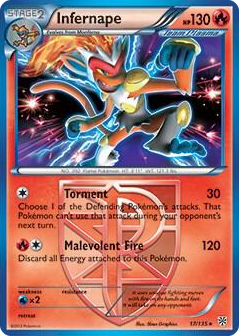0017 Infernape - 17/135 (BW Plasma Storm) Rare Deck Exclusives