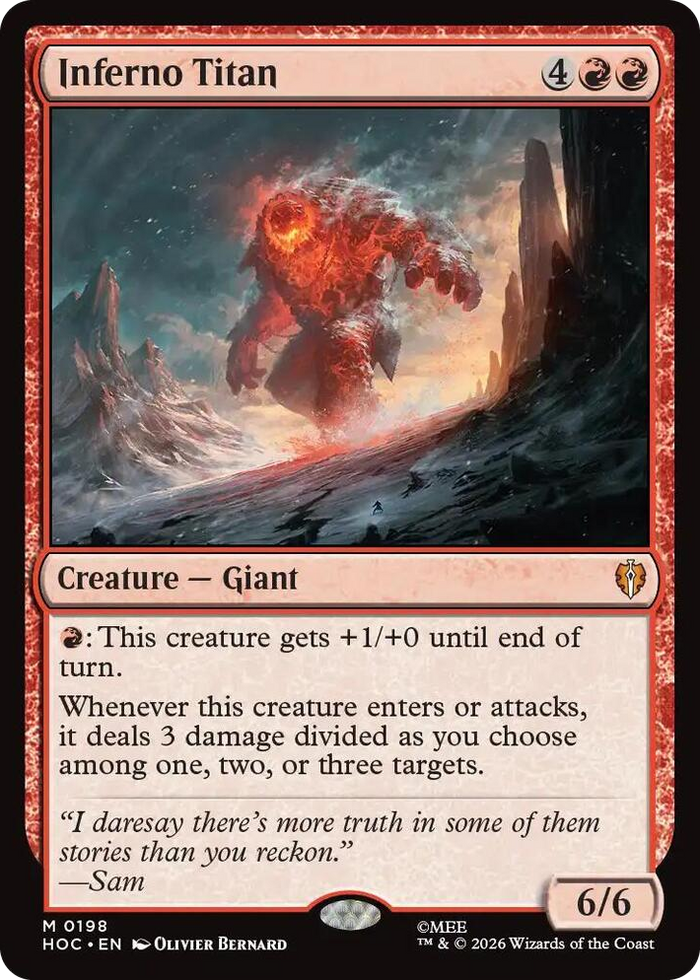 Inferno Titan #198 M - The Hobbit: Eternal-Legal Pokemon card