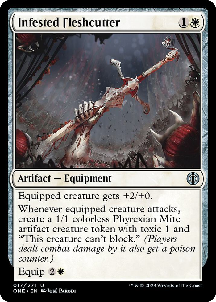 Infested Fleshcutter #17 U - Phyrexia: All Will Be One Pokemon card