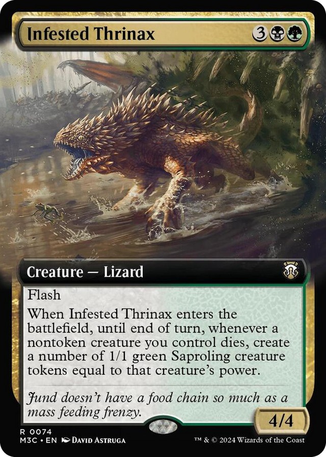 0074 Infested Thrinax (Extended Art) R Commander: Modern Horizons 3