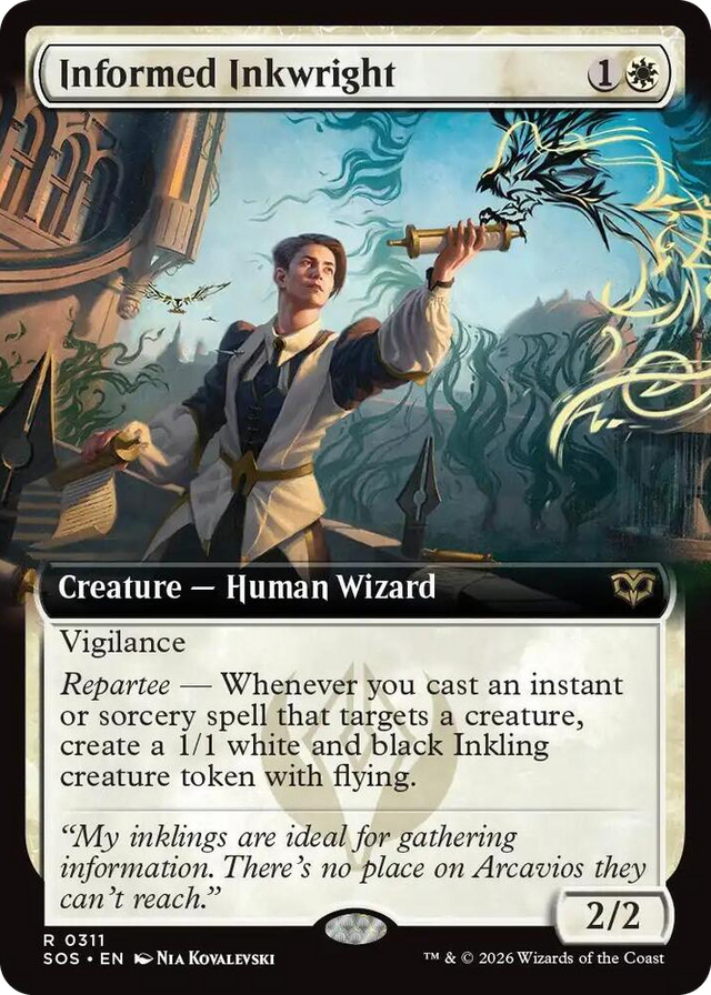 0311 Informed Inkwright (Extended Art) R Secrets of Strixhaven