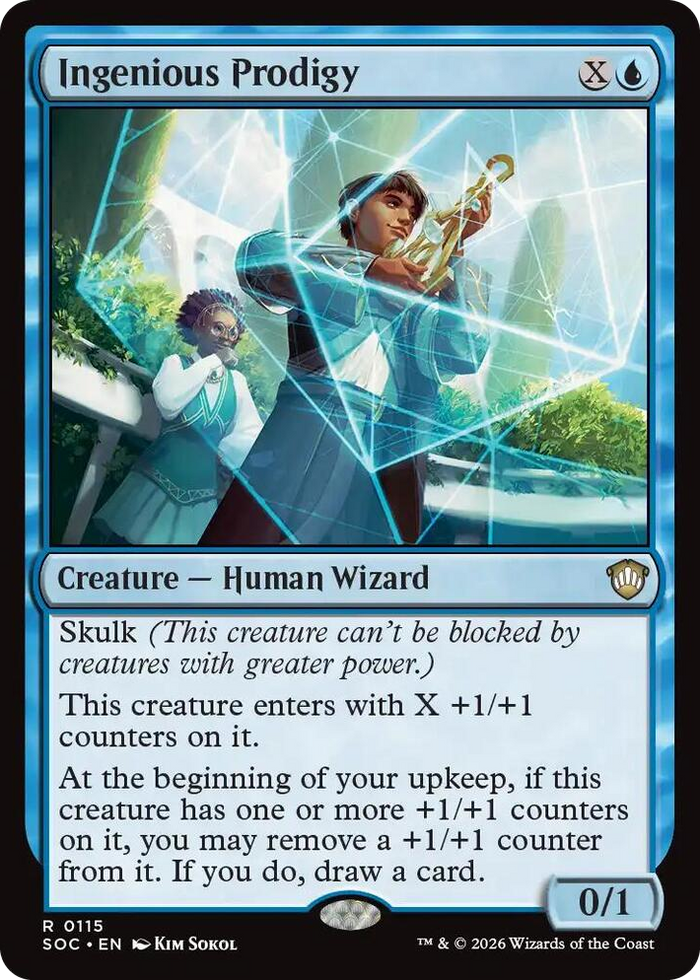 Ingenious Prodigy #115 R - Commander: Secrets of Strixhaven Pokemon card