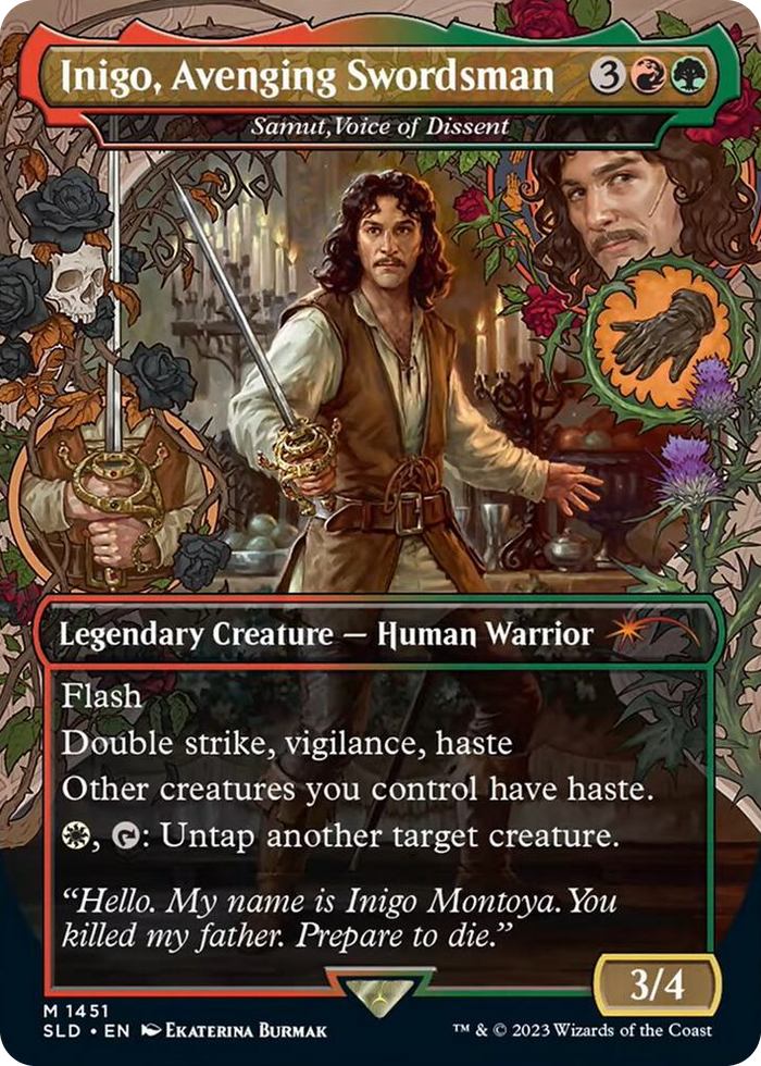 Inigo, Avenging Swordsman - Samut, Voice of Dissent #1451 M - Secret Lair Drop Series Pokemon card