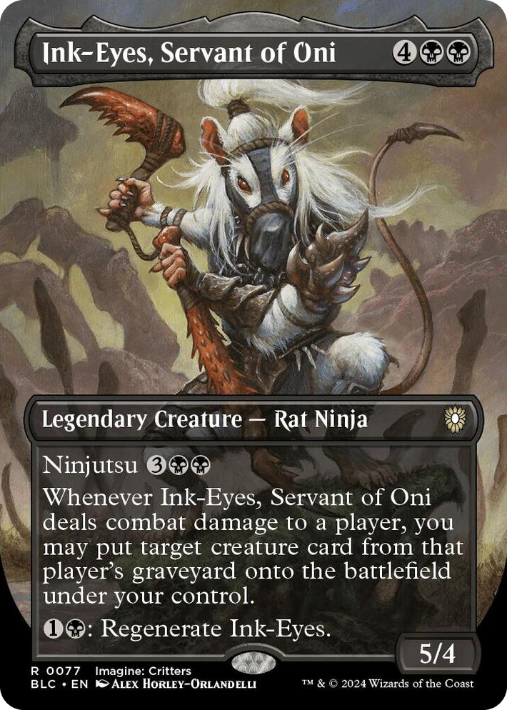 0077 Ink-Eyes, Servant of Oni (Borderless) R Commander: Bloomburrow