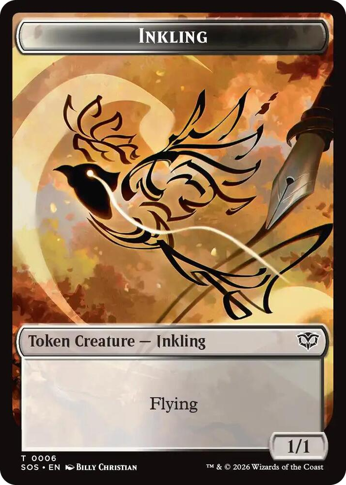 0006 Inkling (0006) // Spirit (0010) Double-Sided Token T Secrets of Strixhaven
