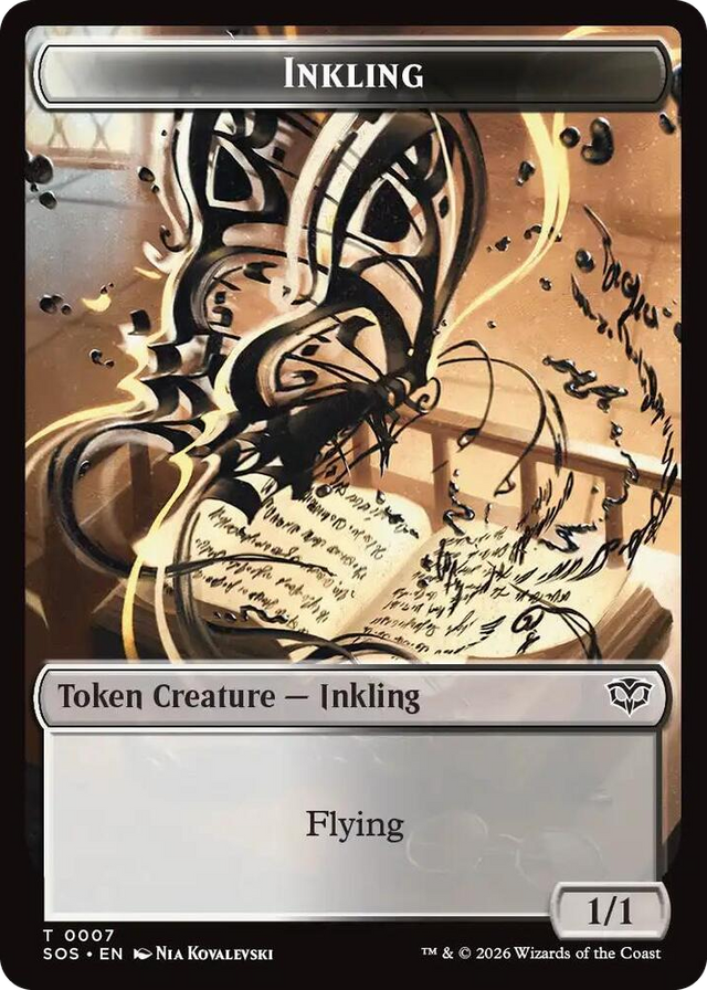 0007 Inkling (0007) // Spirit (0011) Double-Sided Token T Secrets of Strixhaven
