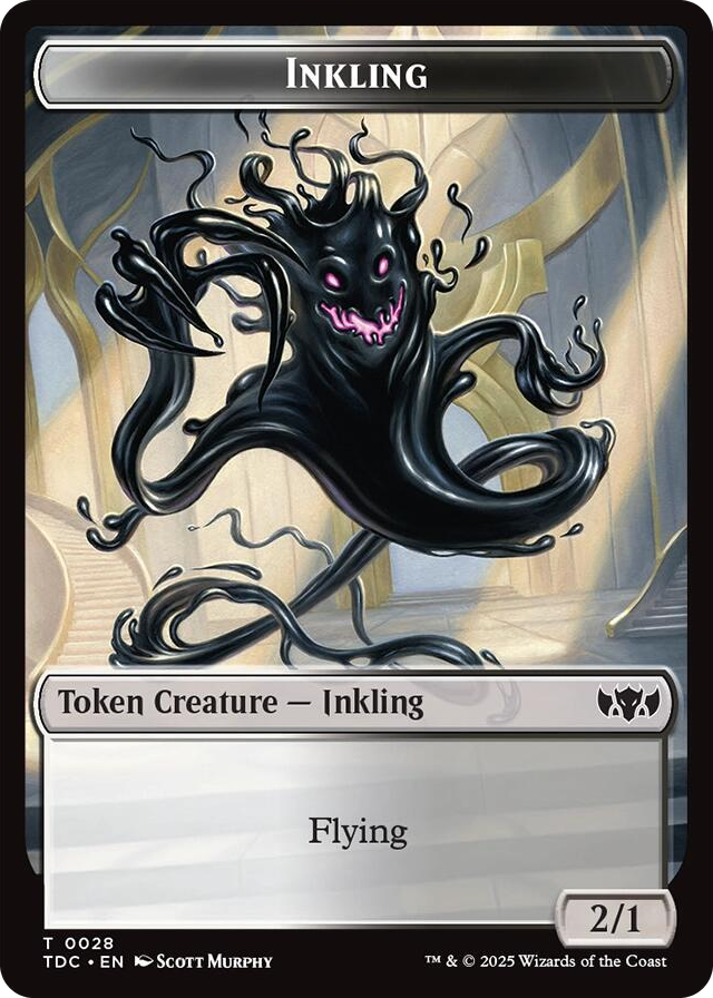 Inkling // Bird Double-Sided Token #28 T - Commander: Tarkir: Dragonstorm Pokemon card