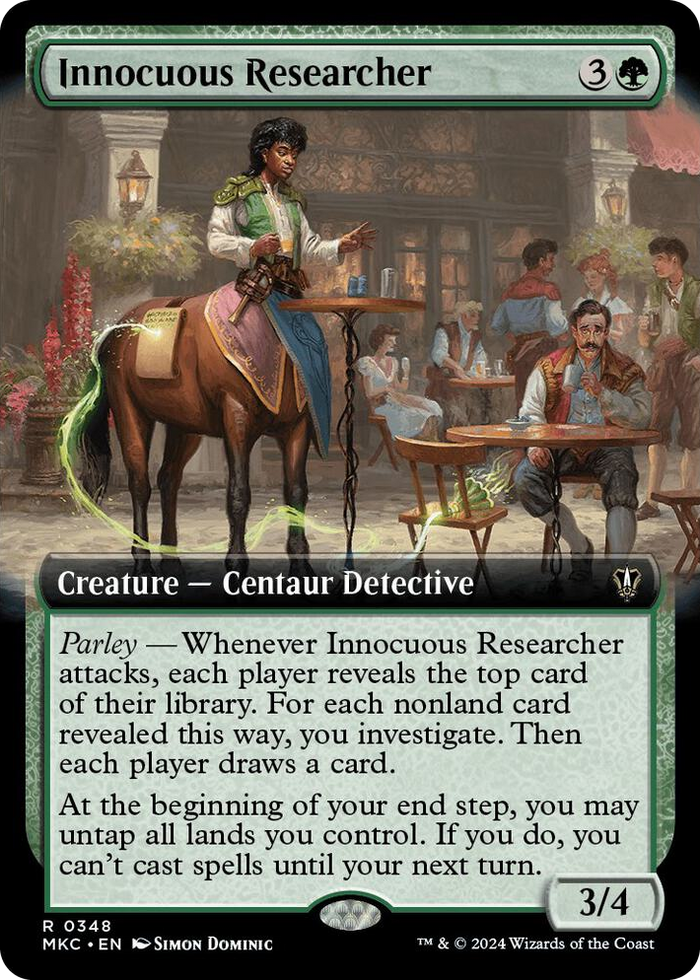 Innocuous Researcher (Extended Art) #348 R - Commander: Murders at Karlov Manor Pokemon card