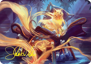 0017 Inquisitive Glimmer Art Card (Gold-Stamped Signature) S Art Series: Duskmourn: House of Horror