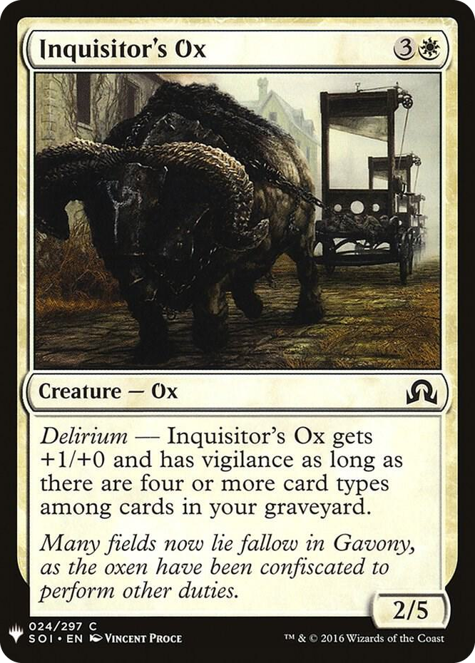 Inquisitor's Ox #24 C - The List Reprints Pokemon card