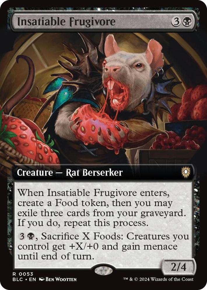 0053 Insatiable Frugivore (Extended Art) R Commander: Bloomburrow