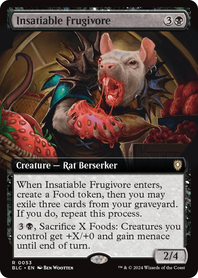 0053 Insatiable Frugivore (Extended Art) R Commander: Bloomburrow