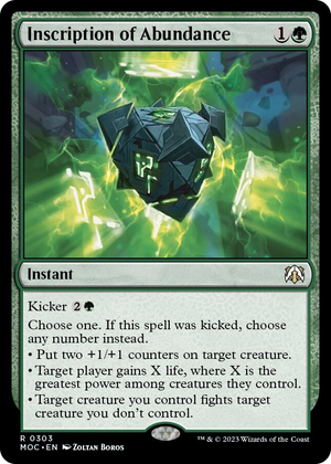 0303 Inscription of Abundance R Commander: March of the Machine