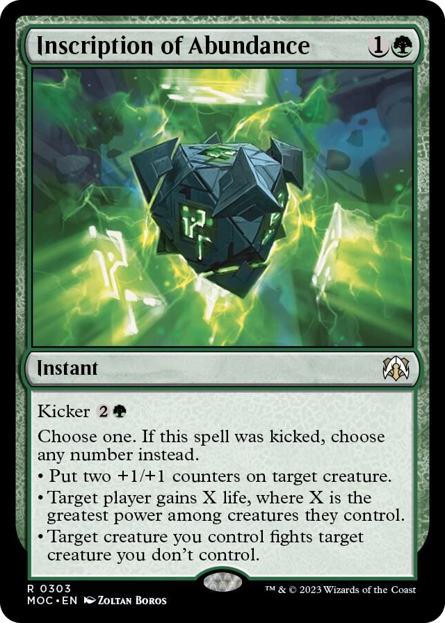 Inscription of Abundance #303 R - Commander: March of the Machine Pokemon card