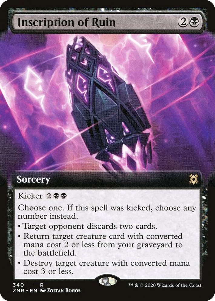 0340 Inscription of Ruin (Extended Art) R Zendikar Rising