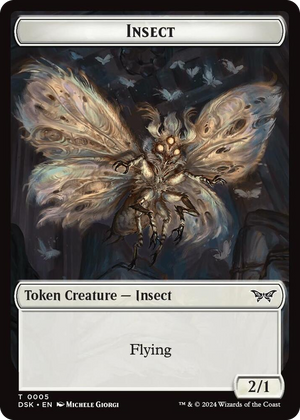 0005 Insect (0005) // Manifest Double-Sided Token T Duskmourn: House of Horror